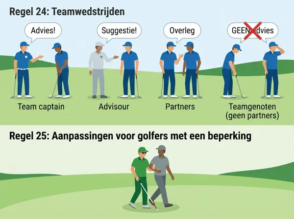 Teamwedstrijden en Aanpassingen (Regels 24 en 25)